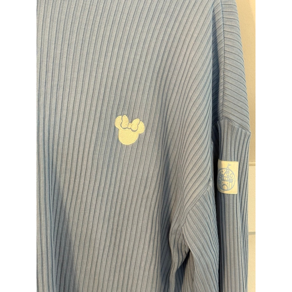 Women's Disney Light Blue Ribbed Minnie Mouse Hoodie and Jogger Set XS - Picture 6 of 16